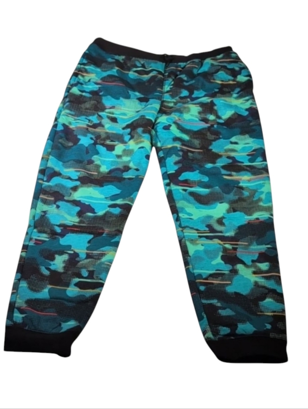 Lands End Sherpa Lined Jogger Spade blue Camo Husky XL 14-16 NEW